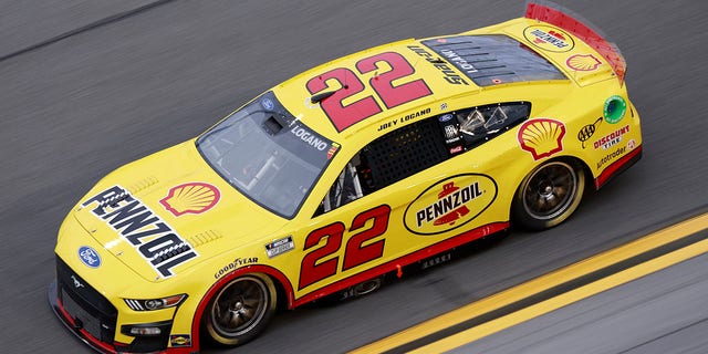 Joey Logano, driver of the Shell Pennzoil Ford, during practice for the NASCAR Cup Series 64th Annual Daytona 500 at Daytona International Speedway on Feb. 15, 2022, in Florida. (Jared C. Tilton/Getty Images)