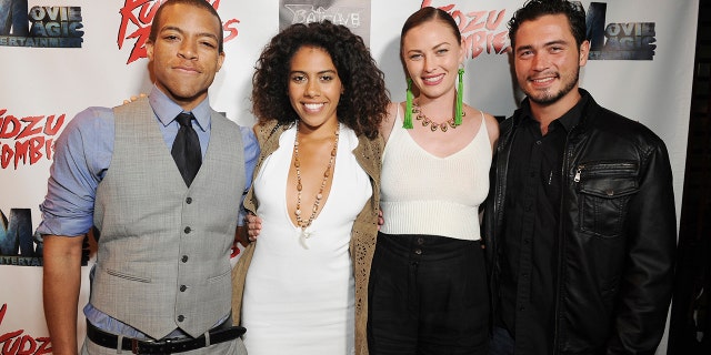 Moses Moseley, Wyntergrace Williams, Megan Few and Clay Acker attend the Sneak-Peek Cast and Crew Screening of "Kudzu Zombies" on June 3, 2017 in Los Angeles, California.