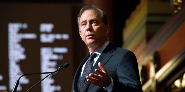 Connecticut Gov. Ned Lamont delivers the State of the State address during opening session at the State Capitol Feb. 9, 2022, in Hartford, Conn.