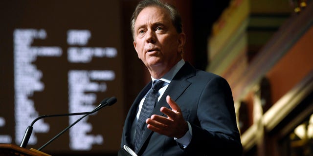 Connecticut Gov. Ned Lamont delivers the State of the State address during opening session at the State Capitol Feb. 9, 2022, in Hartford, Conn.