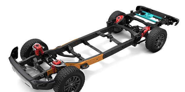 The Ranger Raptoor rides on a beefed-up chassis with a unique suspension system.