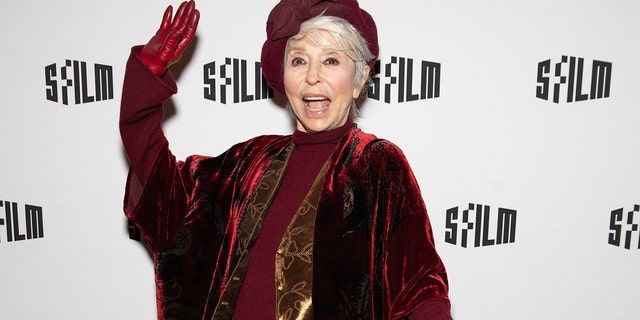 Actress Rita Moreno arrives at screening of Steven Spielberg’s West Side Story at The Castro Theatre on December 12, 2021 in San Francisco, California. 