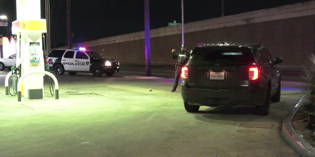 Houston police officers responded to a gas station Tuesday night where they encountered a 9-year-old girl who had been shot in the head moments earlier while with her family inside a vehicle, authorities said.