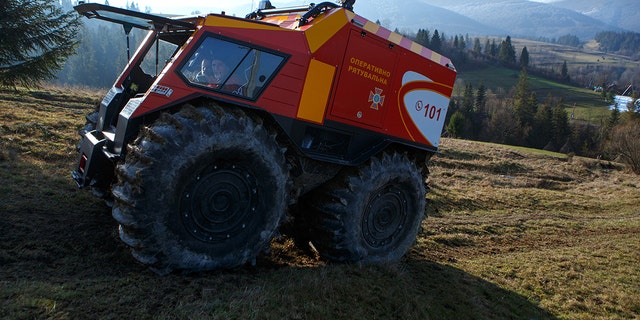 The Sherp is entered through the windshield and can be used for search and rescue operations.