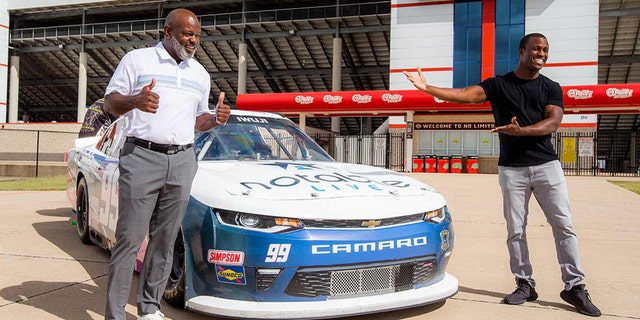 Smith sponsored Iwuji's car at a race in 2020.