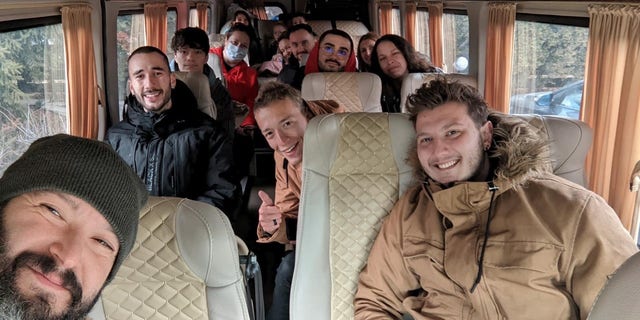 The first wave of Americans and lawful residents who escaped Kyiv on Thursday. 