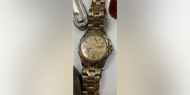 A watch found near the remains of an unidentified man in Cherokee County, North Carolina.