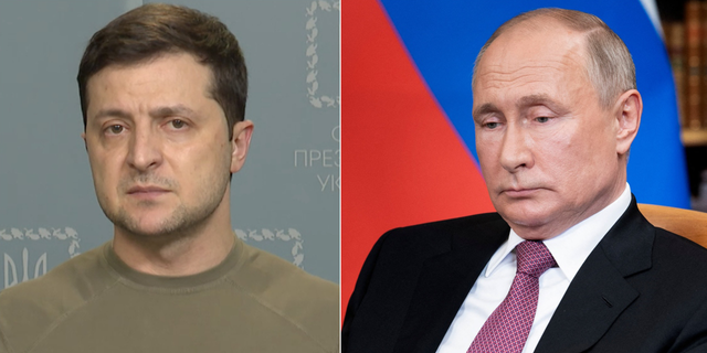  Volodymyr Zelenskyy and Vladimir Putin