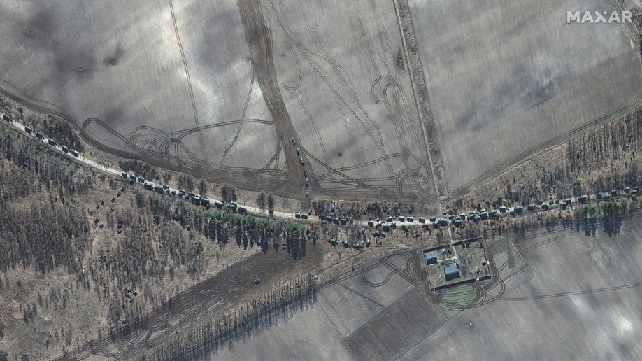 A satellite image east of Antonov airport