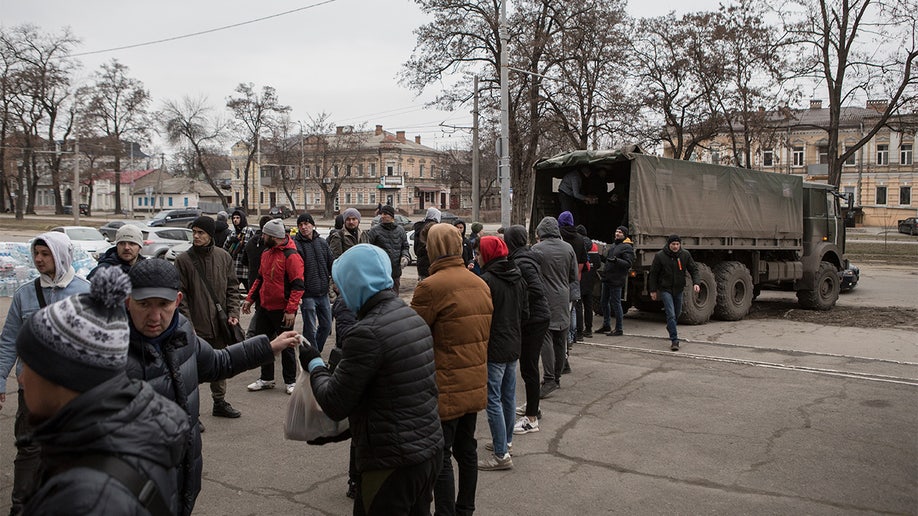 Sorting and collection center for aid for soldiers on the 5th day since start of large-scale Russian attacks in the country, in Dnipro, Ukraine on February 28, 2022.
