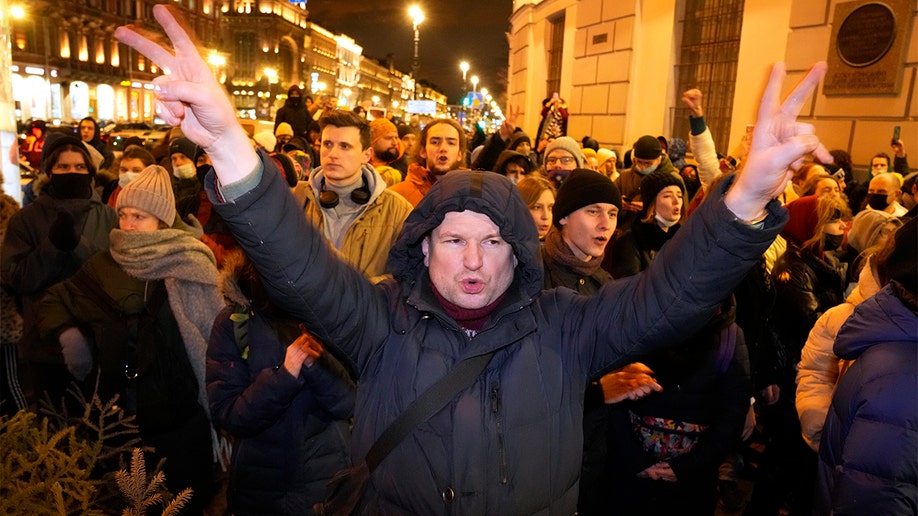 Petersburg Ukraine Protest