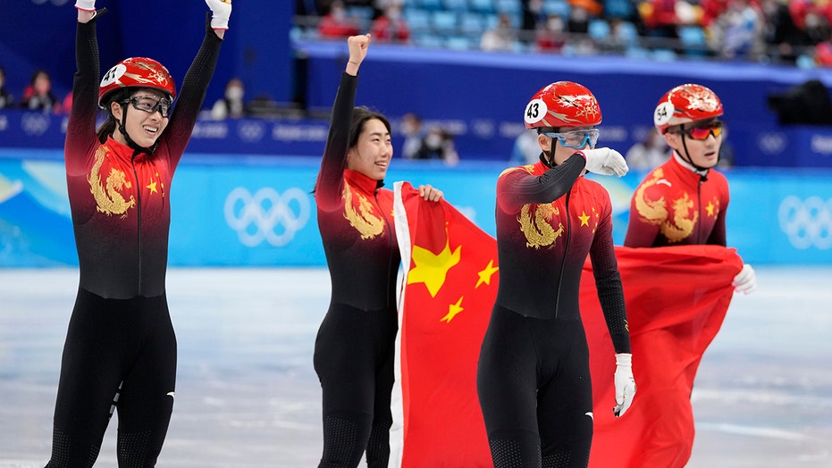 China wins 1st gold of Olympics in short track relay
