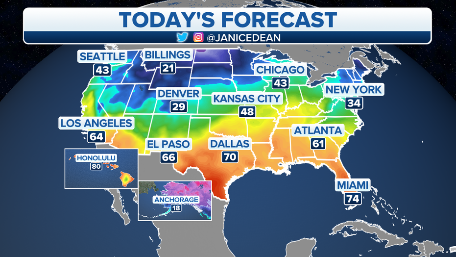 Winter storm forecast to bring cold temperatures, snow across US