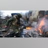 A view of damage due to armed conflict between Russia, Ukraine in Donetsk region under the control of pro-Russian separatists, eastern Ukraine on February 28, 2022.