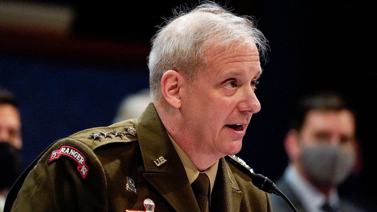 Defense Intelligence Agency Director Lt. Gen. Scott Berrier testifies during a House (Select) Intelligence Committee hearing on diversity in the intelligence community, on Capitol Hill in Washington, U.S., October 27, 2021. 
