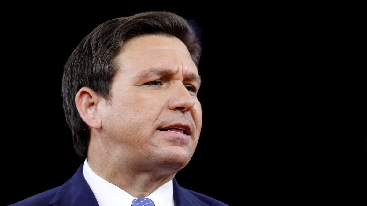 U.S. Florida Gov. Ron DeSantis speaks at the Conservative Political Action Conference (CPAC) in Orlando, Florida, U.S. February 24, 2022. REUTERS/Marco Bello