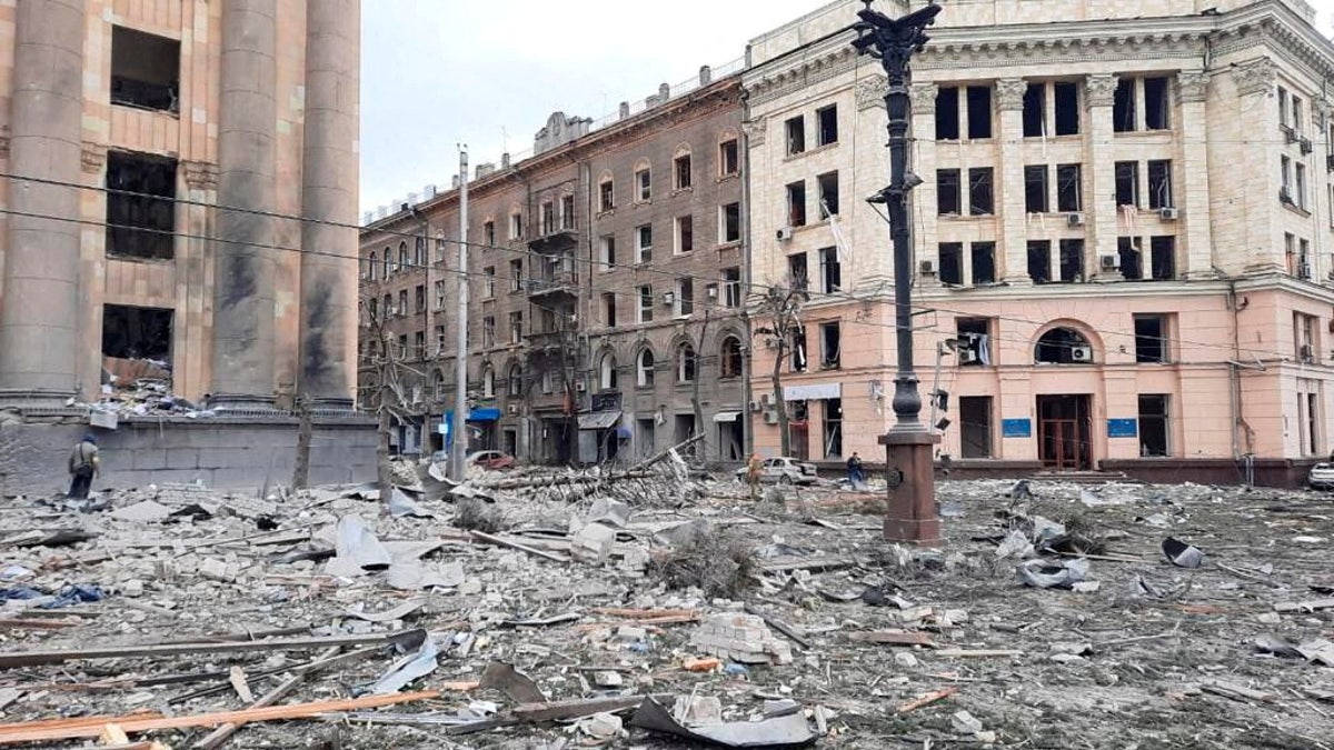 Kharkiv Building explosion Ukraine