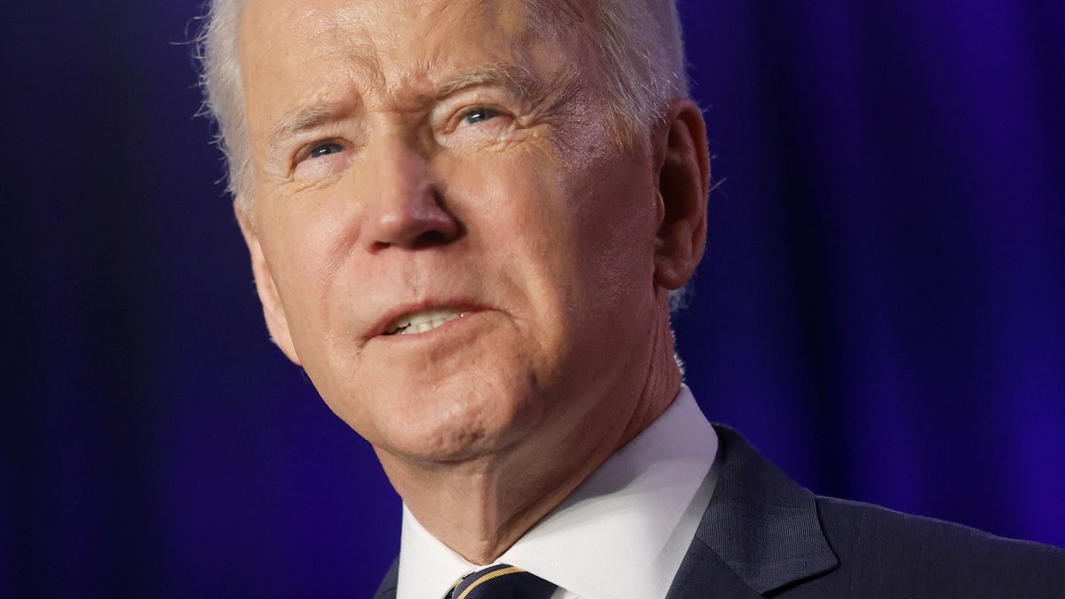 U.S. President Joe Biden delivers remarks at the House Democratic Caucus Issues Conference in Philadelphia, Pennsylvania, U.S. March 11, 2022. REUTERS/Jonathan Ernst