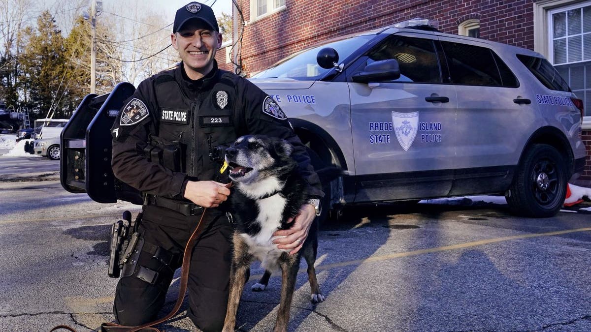 Rhode Island State Police K-9 dog Ruby and Cpl. Daniel O'Neill