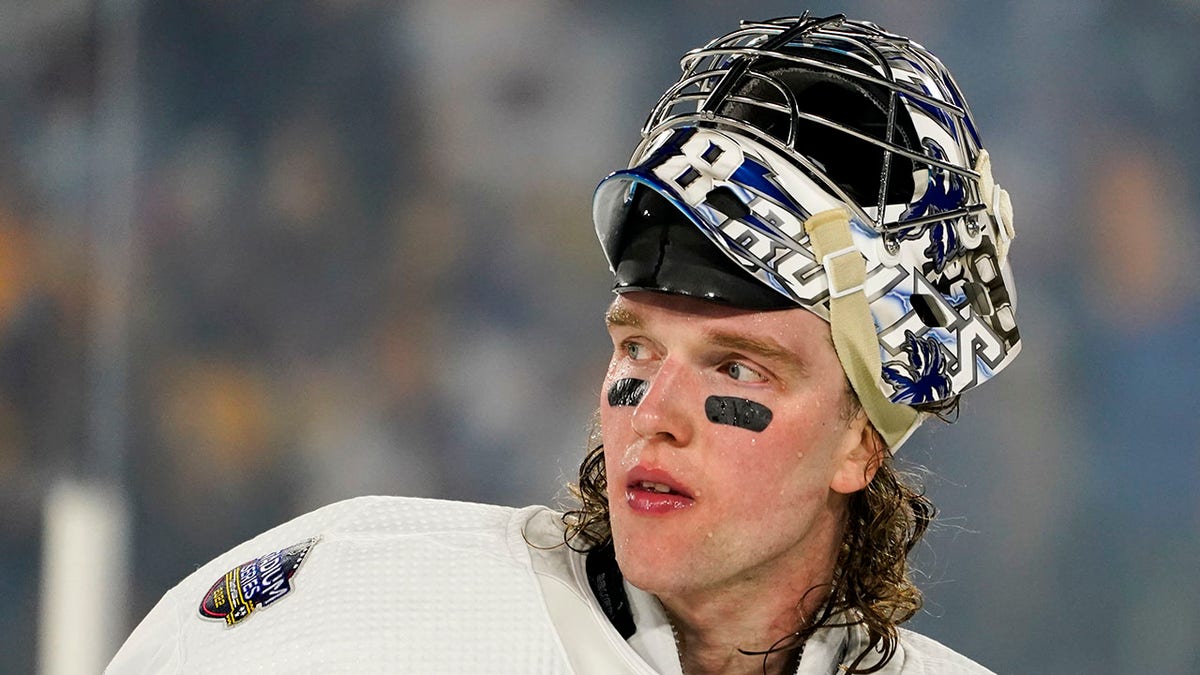 Tampa Bay Lightning goaltender Andrei Vasilevskiy waits for play to resume in the third period of an NHL Stadium Series hockey game against the Nashville Predators Saturday, Feb. 26, 2019, in Nashville, Tenn.