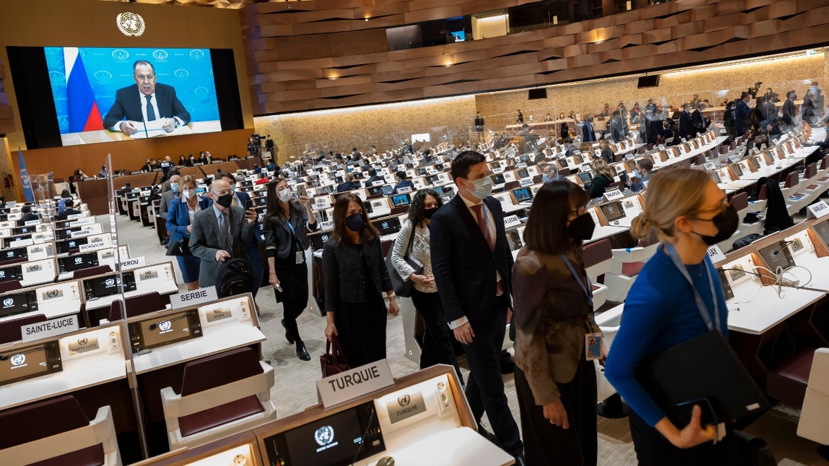 Conference on Disarmament in Geneva, Switzerland, Tuesday, March 1, 2022.