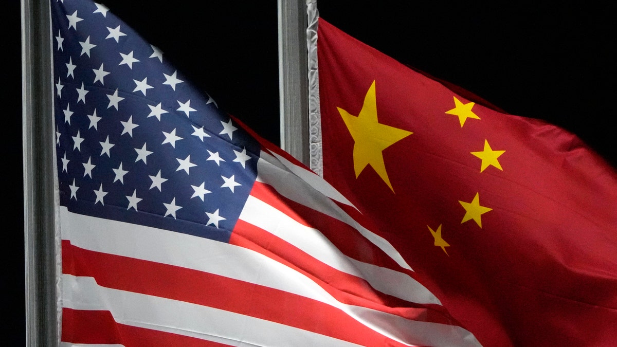 American and Chinese flags