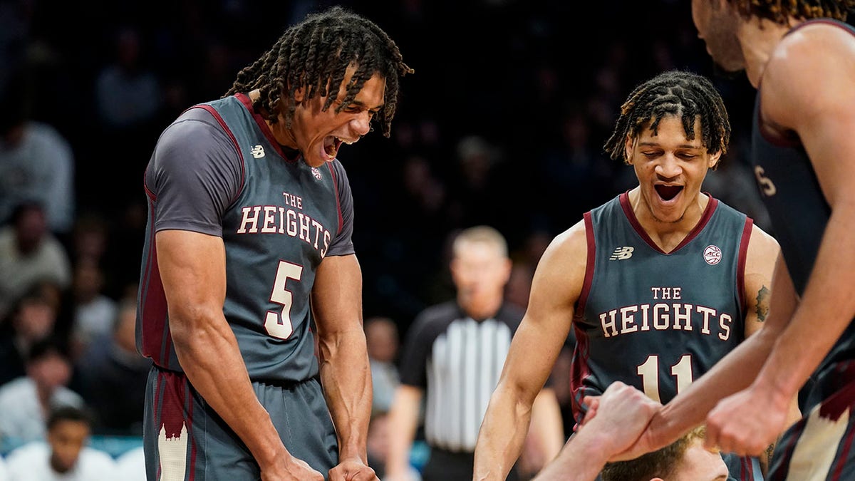Boston College's DeMarr Langford Jr. (5) reacts to a referee call in the second half of an NCAA college basketball game against Wake Forest during the Atlantic Coast Conference men's tournament, Wednesday, March 9, 2022, in New York.