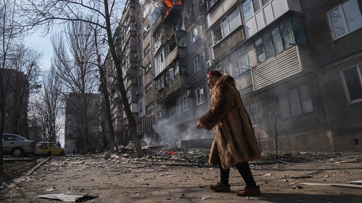 shelling in Mariupol, Ukraine