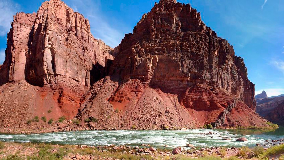 The Hance Rapid located where Red Canyon intersects with the Colorado River at River Mile 77