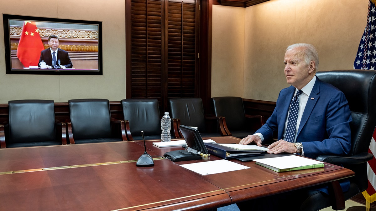 President Biden spoke with Chinese President Xi Jingping in a video call Friday, March 18, 2022. (White House)