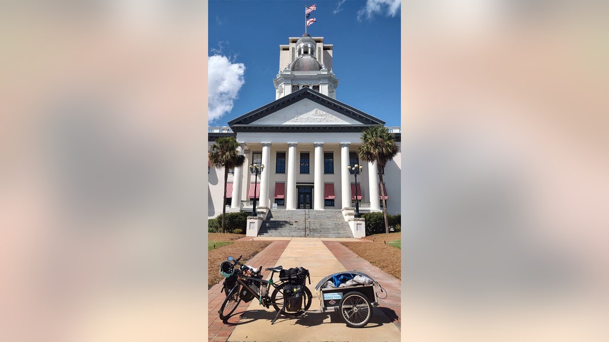 The old Florida capitol and Bob's bike
