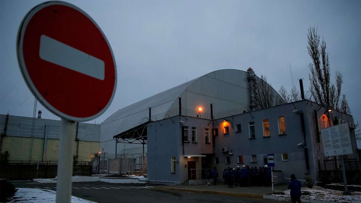 FILE PHOTO: A general view shows the New Safe Confinement (NSC) structure over the old sarcophagus covering the damaged fourth reactor at the Chernobyl Nuclear Power Plant, in Chernobyl, Ukraine November 22, 2018. REUTERS/Gleb Garanich/File Photo