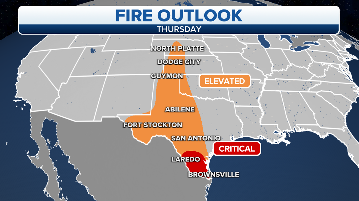 A fire outlook map for the United States