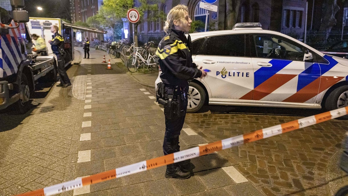 Netherlands police at accident scene