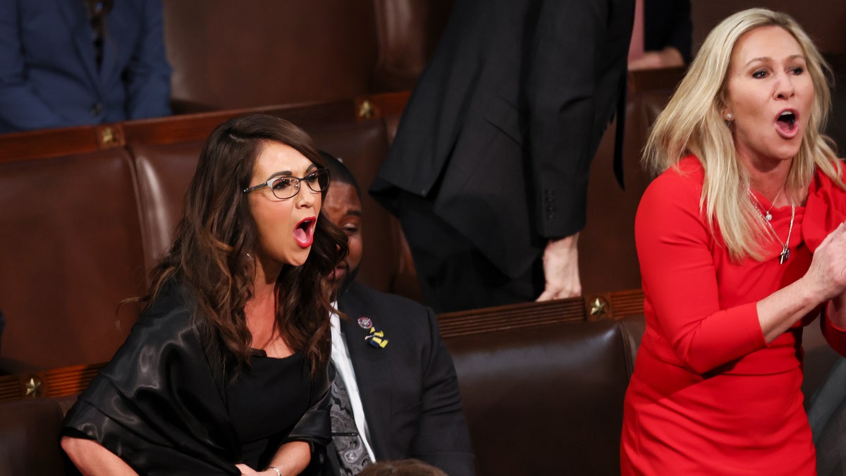 Lauren Boebert during State of the Union address Biden