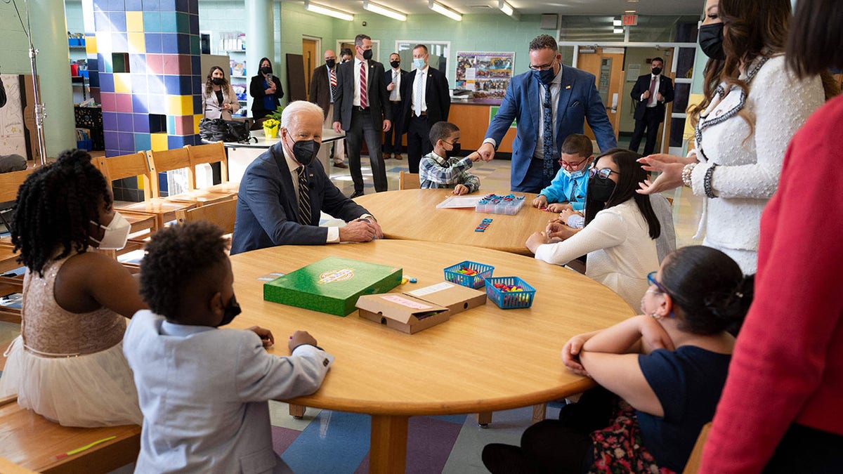 Biden at school