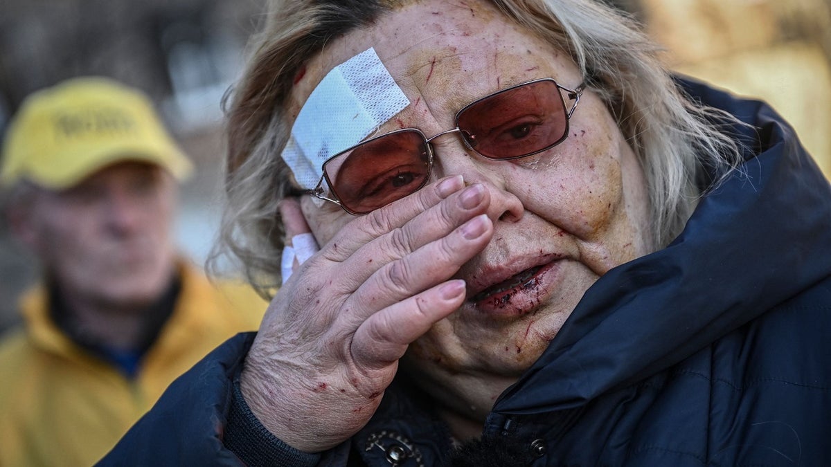 Damage in Kyiv due to shelling