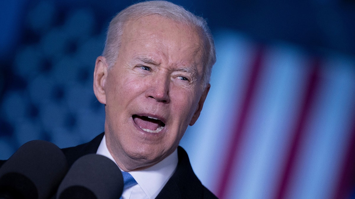 President Joe Biden delivers a speech about the Russian war in Ukraine at the Royal Castle in Warsaw, Poland on March 26, 2022.
