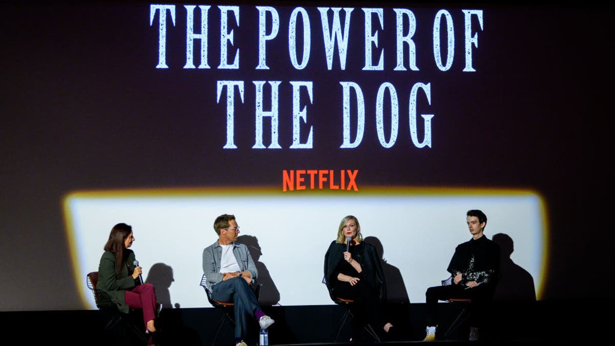 Benedict Cumberbatch, Kirsten Dunst, and Kodi Smit-McPhee attend "The Power Of The Dog" screening at the Paris Theater on October 02, 2021, in New York City. The Jane Campion-directed film is nominated for 12 Academy Awards.