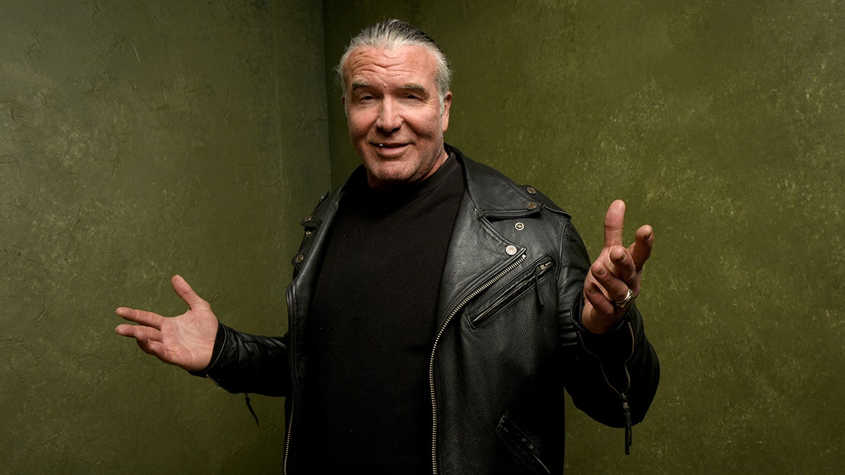 Wrestler Scott Hall from "The Resurrection of Jake The Snake Roberts" poses for a portrait at the Village at the Lift Presented by McDonald's McCafe during the 2015 Sundance Film Festival on January 23, 2015 in Park City, Utah.