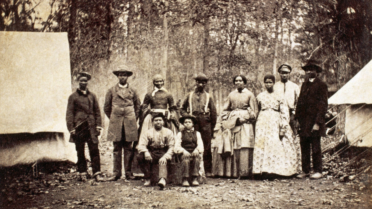 Group of Freed slaves civil war 1862