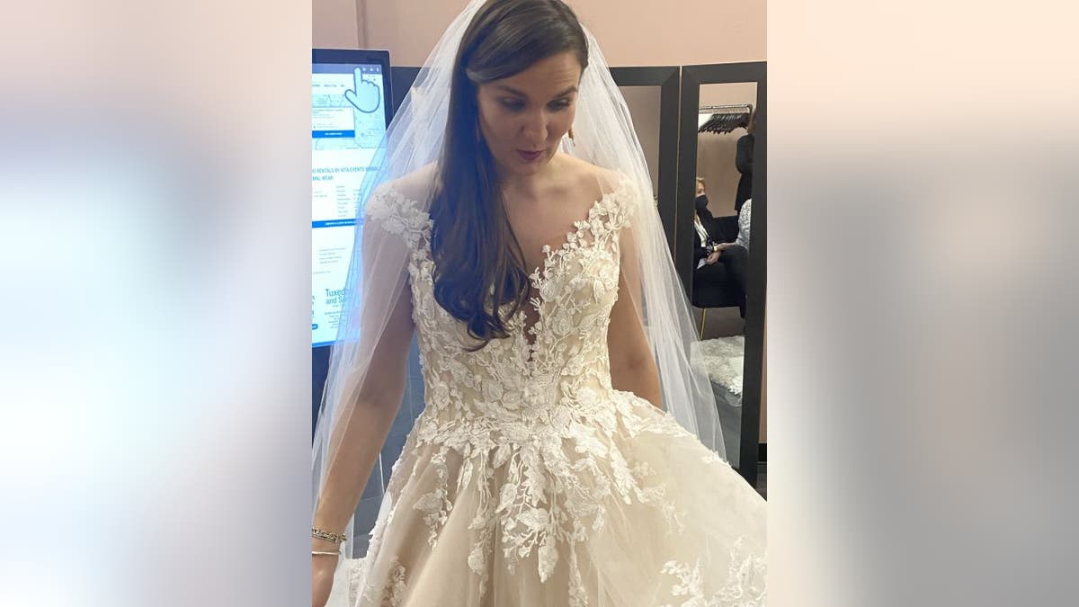 Christine Gilbert told Fox News Digital she was surprised by the rush of emotions as she tried on wedding dresses in front of her mother.