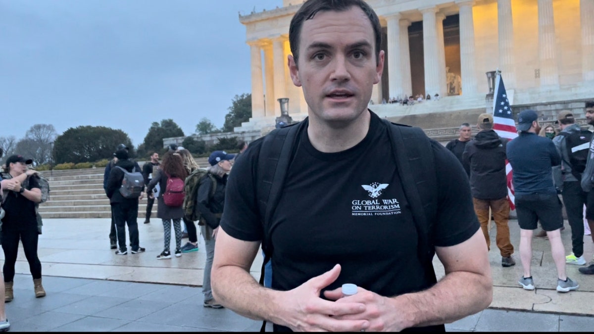 Rep. Mike Gallagher, R-Wis., seen at the Global War on Terrorism Memorial Foundation's first annual "Ruck the Reserve" event (Credit: Fox News/ Audrey Conklin)