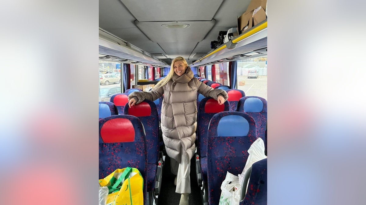 Gintare Gnedojute aboard her rental bus (Credit: Gintare Gnedojute)