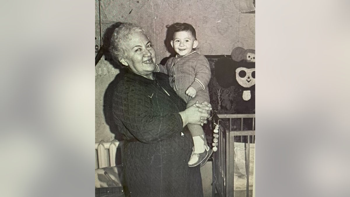 Stella Binkenvich and her grandmother in Donestk
