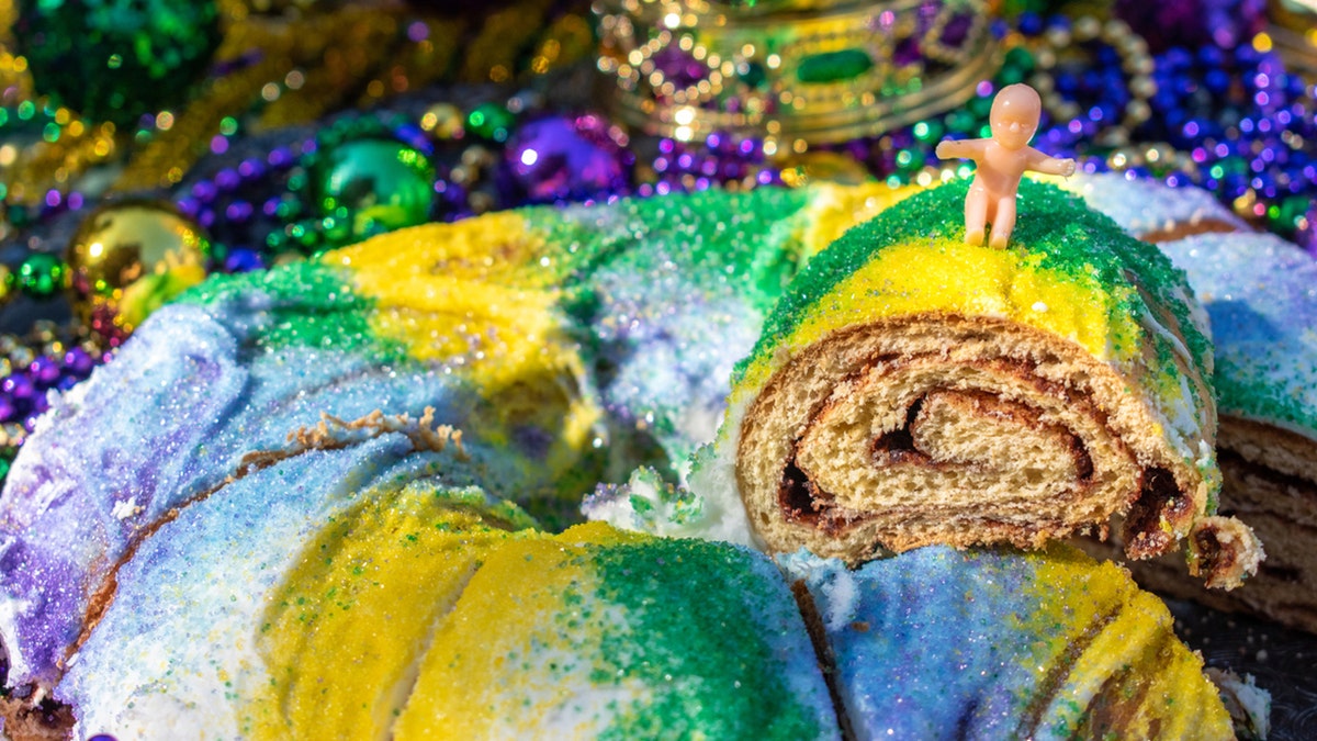 King cake and plastic baby