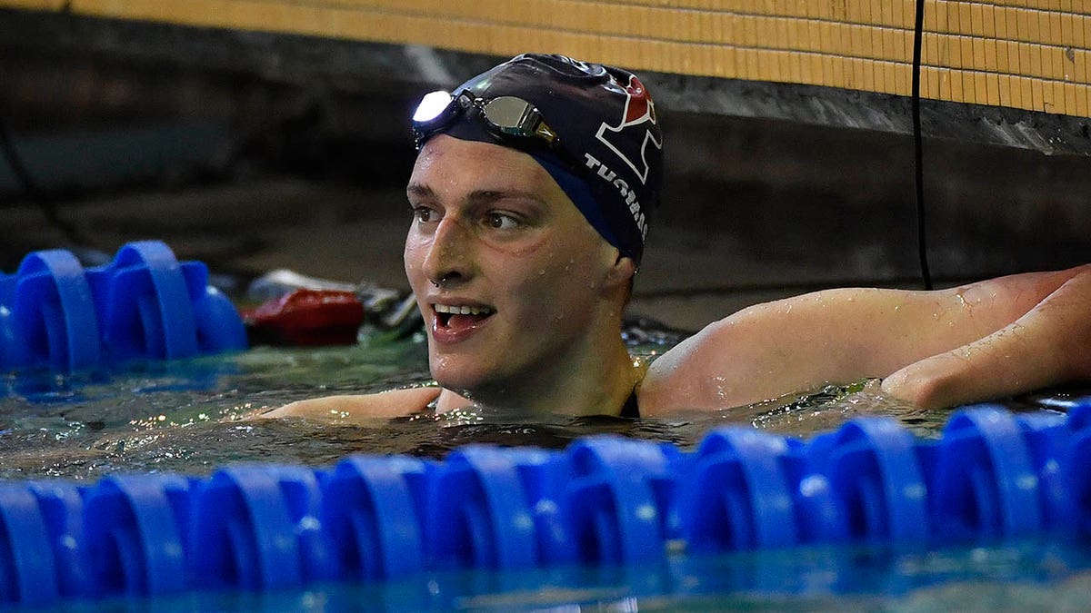 Trans swimmer Lia Thomas After winning Upenn nationals