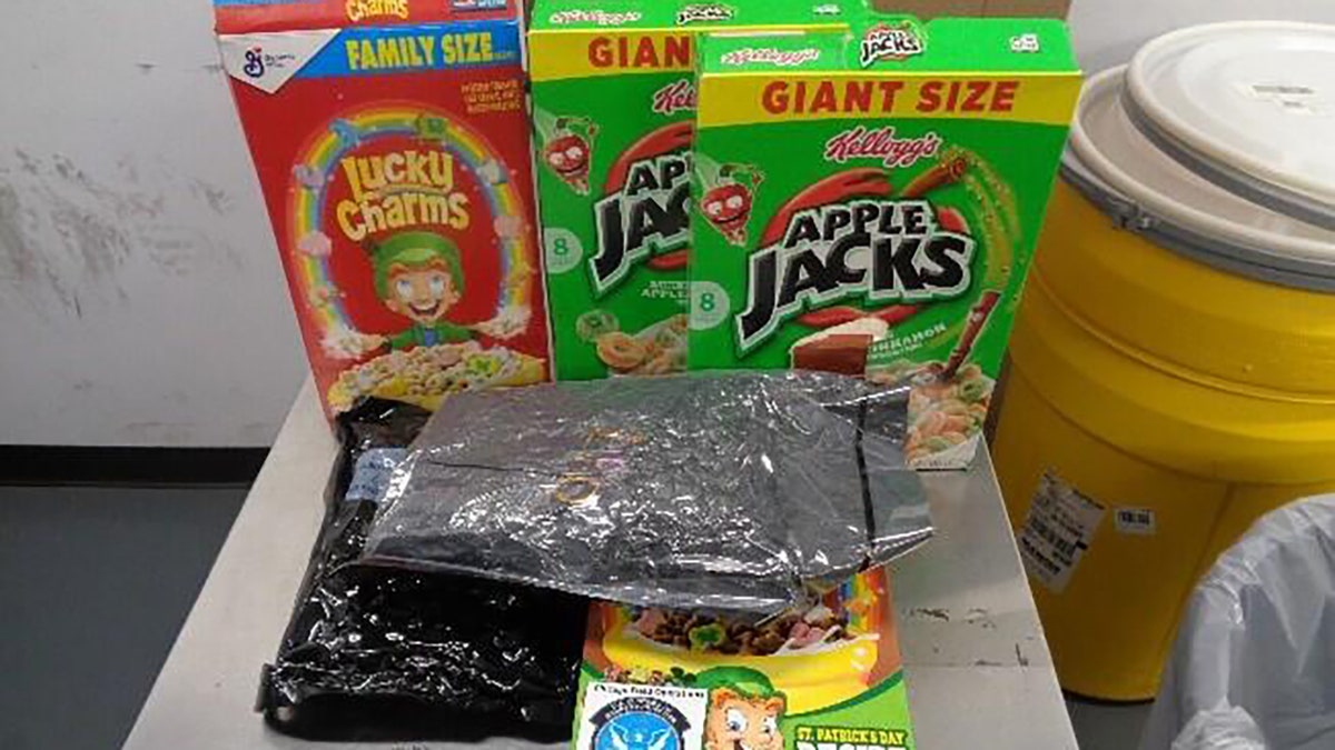 U.S. Customs and Border Protection (CBP) officers in Louisville seized four pounds of marijuana last week that was hidden inside a box of Lucky Charms cereal