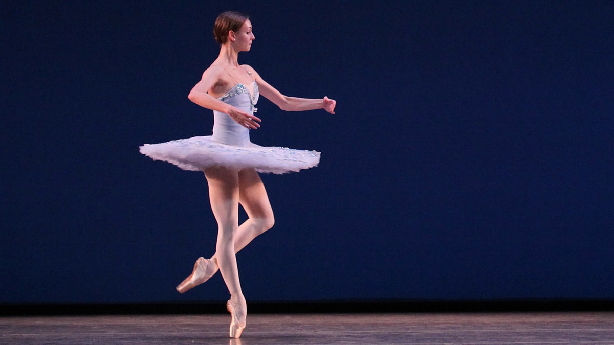 Russian prima ballerina Olga Smirnova danced in various performances for the historic Bolshoi Theatre in Moscow before she departed the company in March 2022. Here she dances for the 'Grand Pas Classique' during a 2012 rehearsal for 'Stars of the 21st Century' at the David H. Koch Theater at NYC's Lincoln Center.