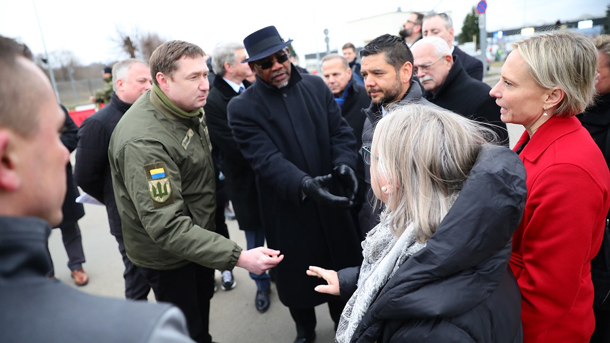 Maksym Kozytskyy, the governor of Lviv, Ukraine, meets with members of Congress at the Poland-Ukraine border over the March 4, 2022 weekend. Photo courtesy of the House Foreign Affairs Committee, with permission.